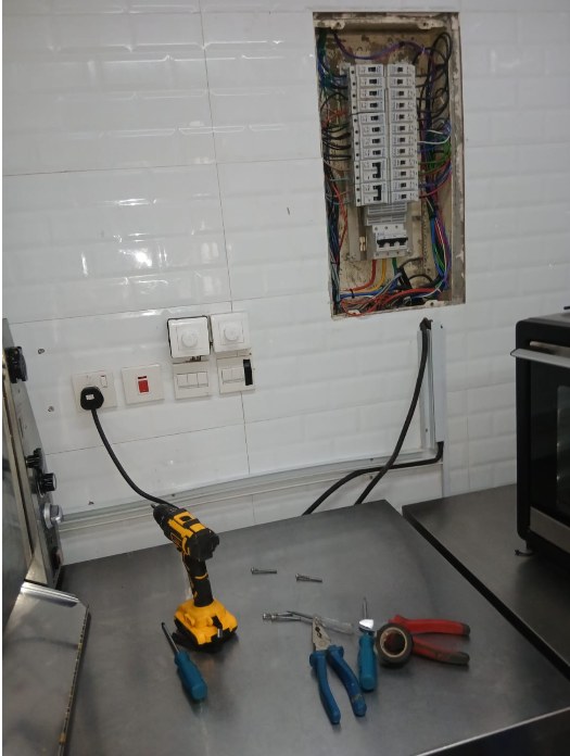 Real electrical installation and repair work